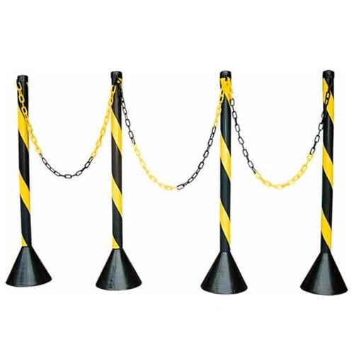 PEDESTAL PLASTICO AMARELO E PRETO 93 CM