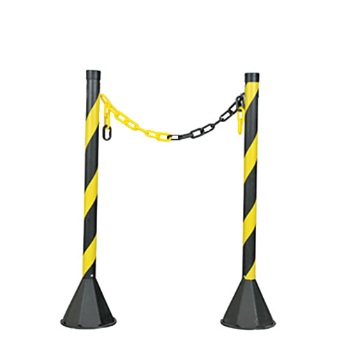PEDESTAL PLASTICO AMARELO E PRETO 93 CM