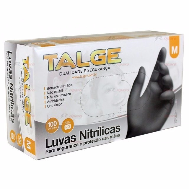 LUVA NITRÍLICA PRETA TALGE
