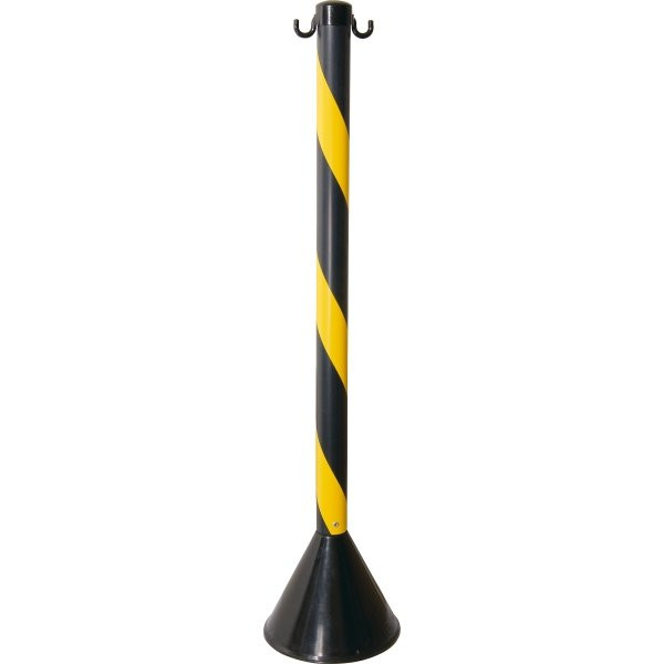 PEDESTAL PLASTICO AMARELO E PRETO 93 CM